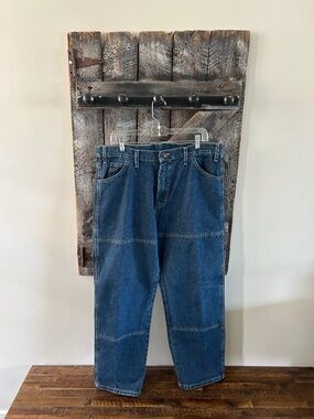 Men's Dickies Carpenter Double Knee Dark Wash Denim Jeans